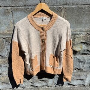 Madewell Short Kent Ex-Boyfriend Cardigan Sweater in Colorblock XXS